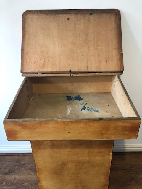 Vintage School Desk With 3 Drawers Second Chance